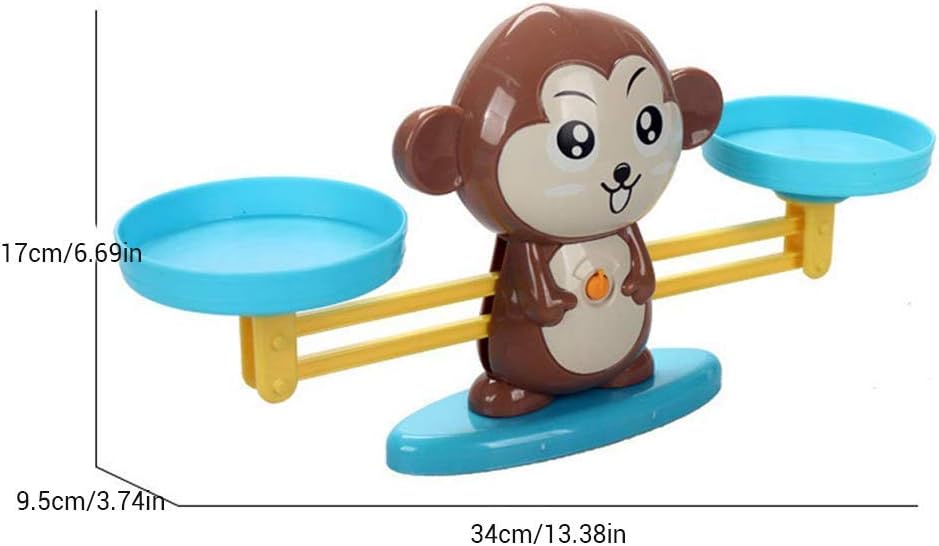 Queta Montessori Mathe Waage Spielzeug, Cartoon Tier Balance Skala Math Spielzeug Lernspielzeug mit