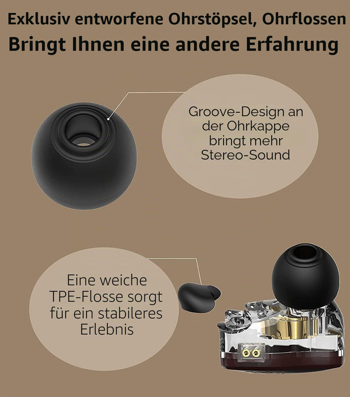 Yinyoo In Ear Monitor Kopfhörer CCZ Coffee Bean Over Ear Ohrhörer Kabelgebundener Kopfhörer mit 1DD