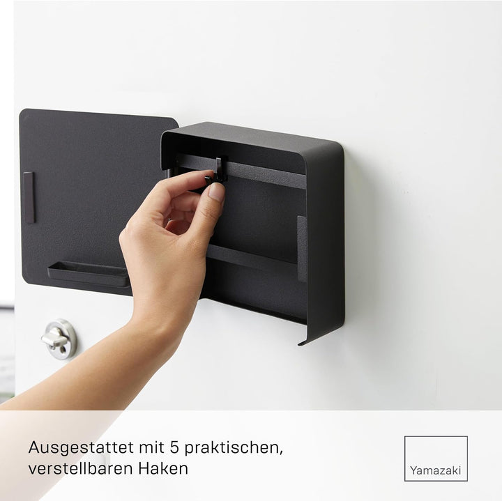 Yamazaki 4800 TOWER Magnetischer Schlüsselkasten, schwarz, Stahl, Minimalistisches Design One Size S