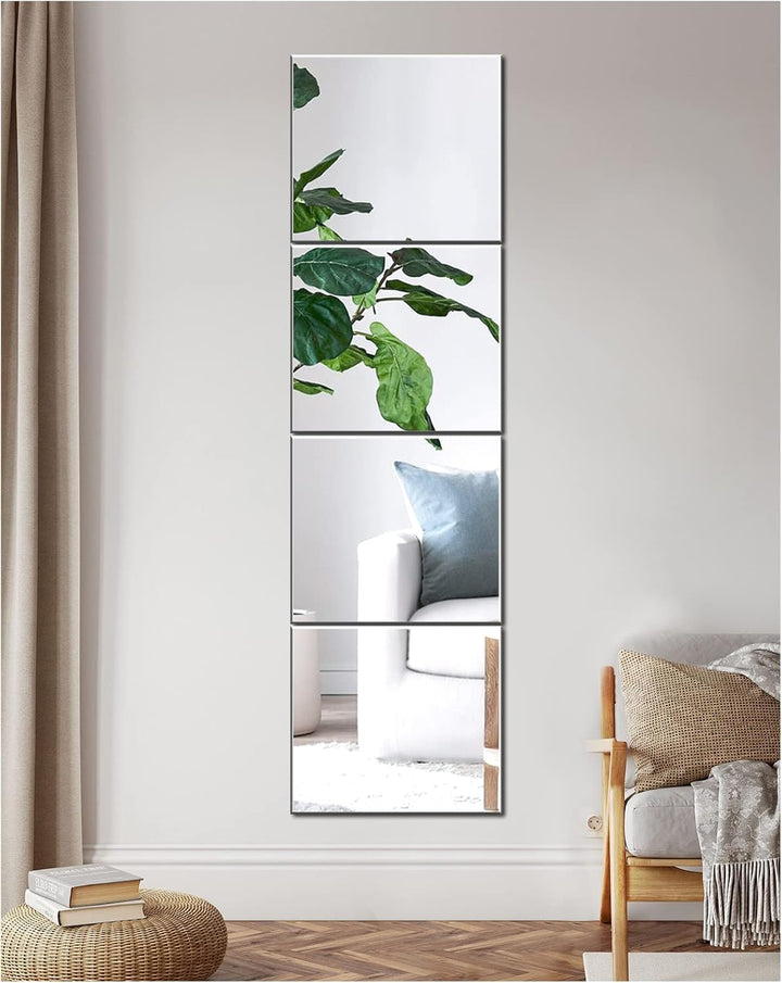 JMITHA Spiegelfliesen Selbstklebend HD Spiegel Glasspiegel Spiegelfliesen Wandspiegel Selbstklebende