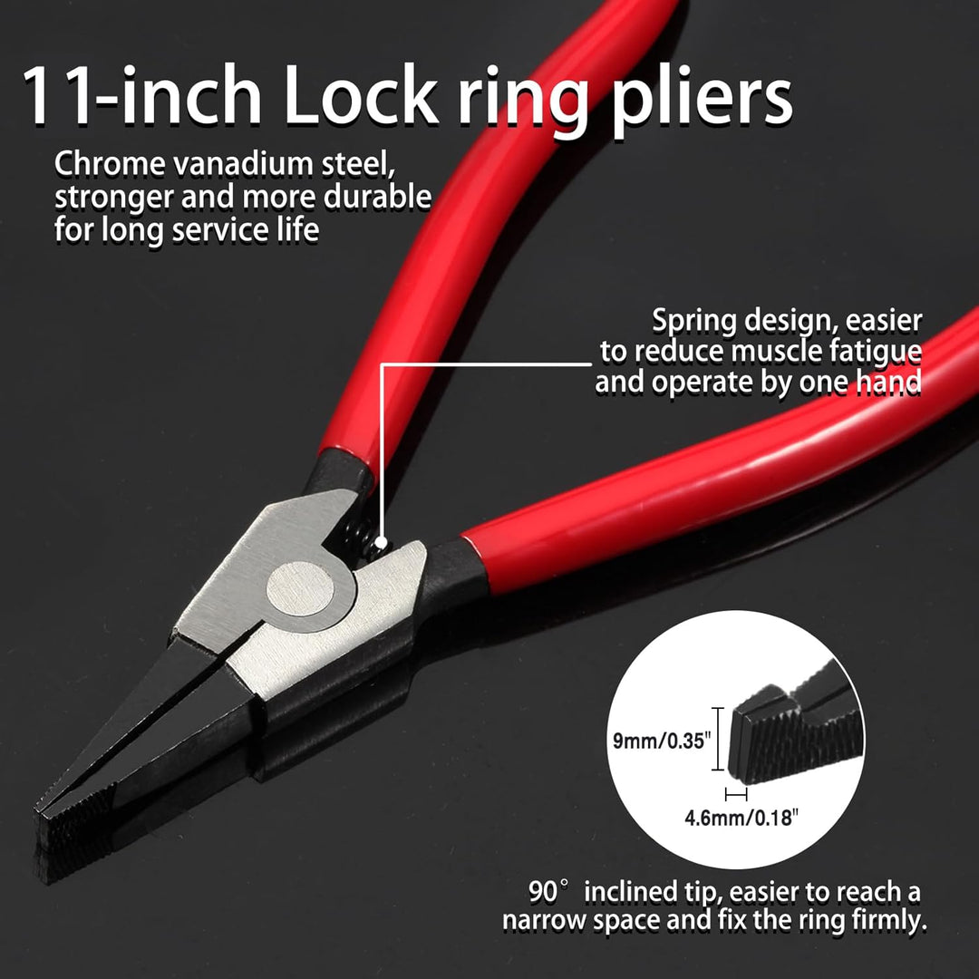LEONTOOL 27,9 cm Sicherungsringzange, spezielle Sicherungsringzange, Winkelspitze, Sicherungsringzan