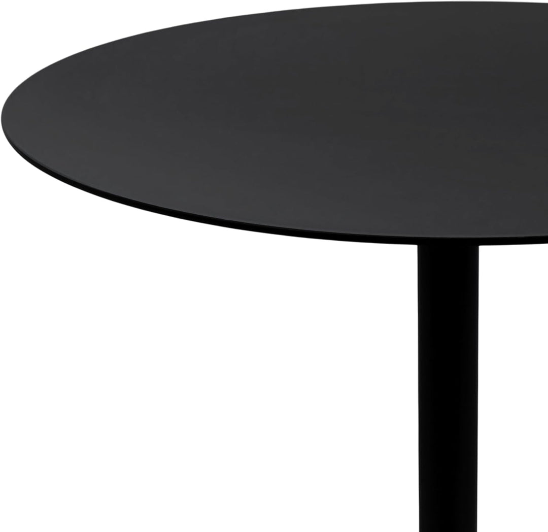 Spetebo Metall Beistelltisch rund schwarz matt - Ø 35 cm - Couchtisch im Bistrotisch Design - Wohnzi