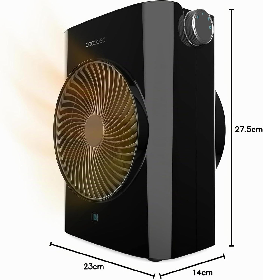 Cecotec Heizlüfter ReadyWarm 2070 Max Force Schwarz. 2000 W, 2 Leistungsstufen, 3 Betriebsmodi (Kühl