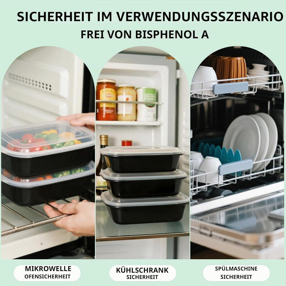 50 Pack 32 oz meal prep containers,Wiederverwendbar meal prep boxes,Aussenpicknickpartys können in d