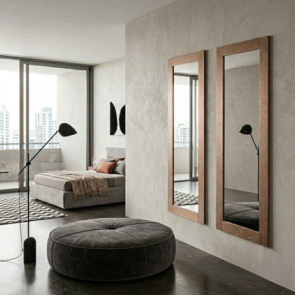 ARHome Luxury Spiegel, 146 x 56 cm, Kupfer, Wandspiegel, Made in Italy 146 x 56 Glänzendes Kupfer, 1