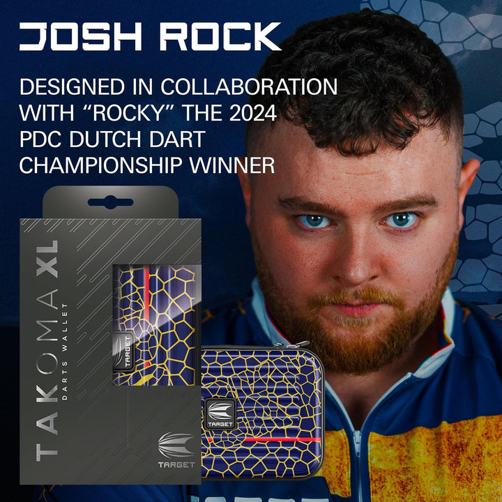 Target Darts Josh Rock Takoma Wallet, XL - Josh Rock Darttasche, Darts Hartschalen Etui, Darts Set A