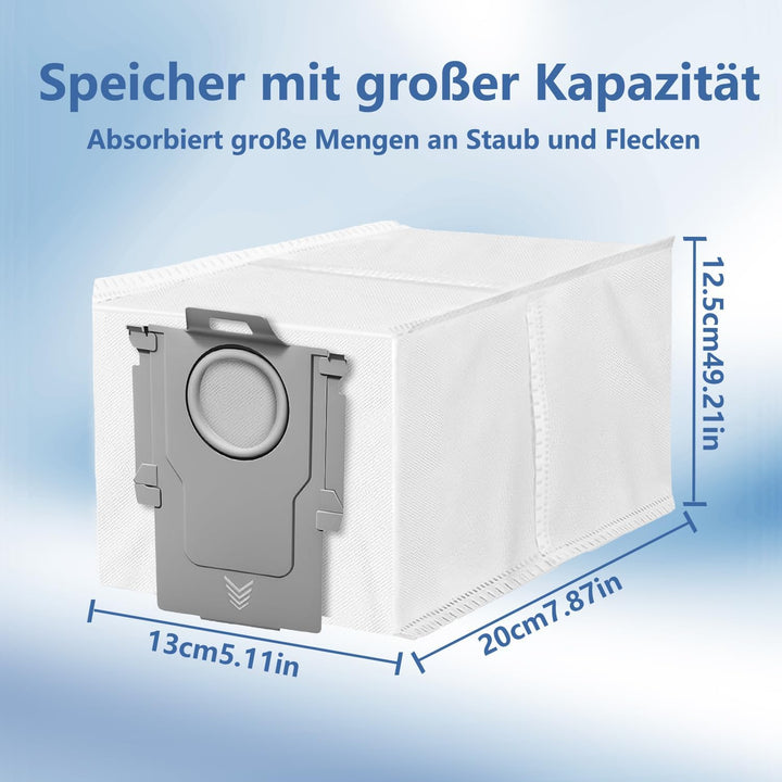 10 Stück Staubbeutel für Roborock Q Revo/Q Revo S/S8 MaxV Ultra/Qrevo Master/Qrevo Pro/Qrevo Slim/Qr