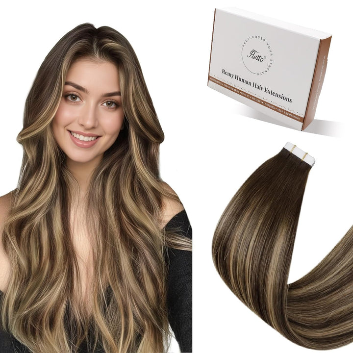Hetto Ombre Tape in Echthaar Extensions Remy Echthaar Tape in Extensions Braun Tape in Echthaar Haar