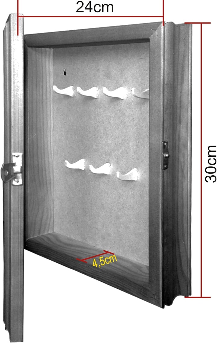 Schlüsselkasten aus Holz Hängeschrank mit Schlüsselbrett Wandorganizer für Schlüsselaufbewahrungm Sc