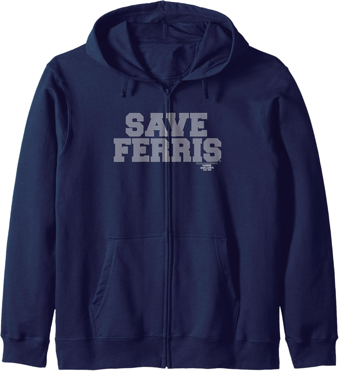 Ferris Bueller's Day Off Save Ferris Gray Typography C1 Kapuzenjacke