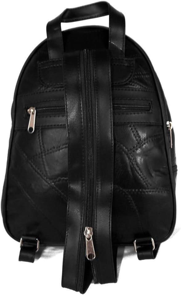 Leder Rucksack - SCHWARZ - INTERTONIC©