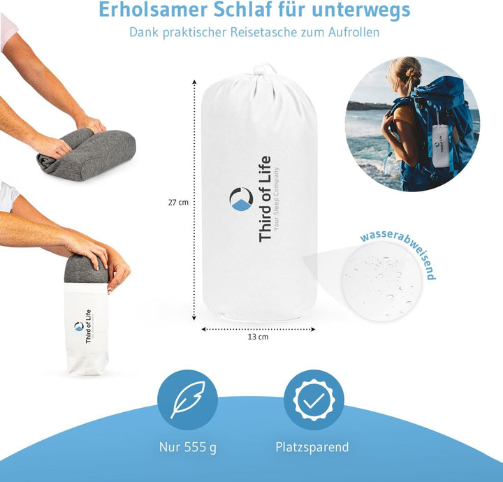 Nackenkissen Flugzeug, Orthopädisches 𝐋𝐮𝐱𝐮𝐬 Reisekissen ONDA, Nackenstützkissen gegen Nackenschmerze