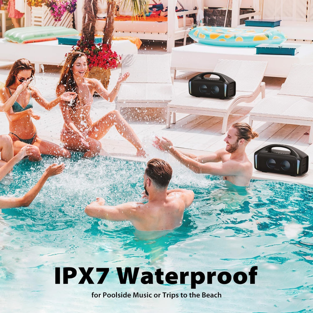 Tribit Bluetooth Lautsprecher StormBox Blast,Tragbarer Party Lautsprecher 90W Lauter Stereo Sound mi