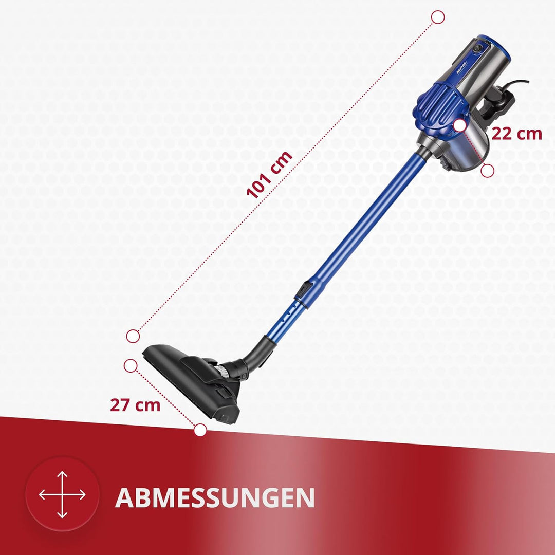 MPM - MOD-34-2in1 Stiel-Staubsauger - mit 7 m langem Kabel - Vertikal und Hand - mit Abnehmbarem Sta