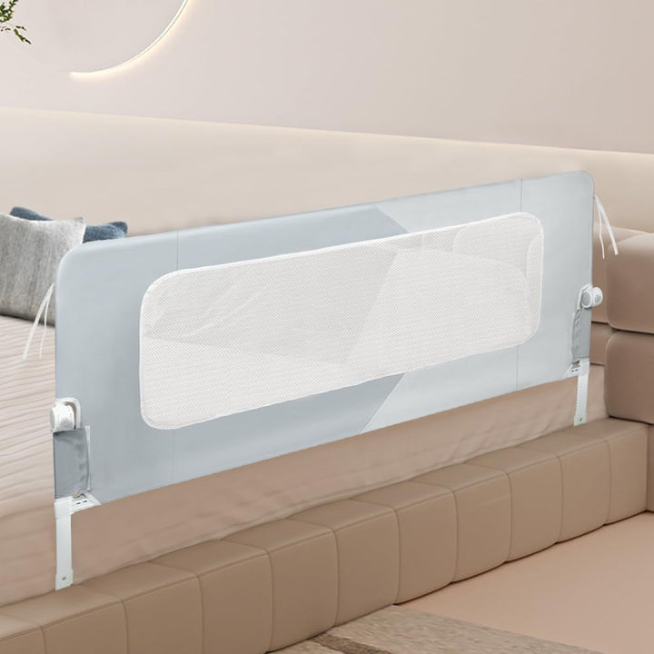 OHMG Bettgitter für Babys, 150 cm, faltbar, Sicherheitsbarriere für Kinder, tragbar, Bettgitter für
