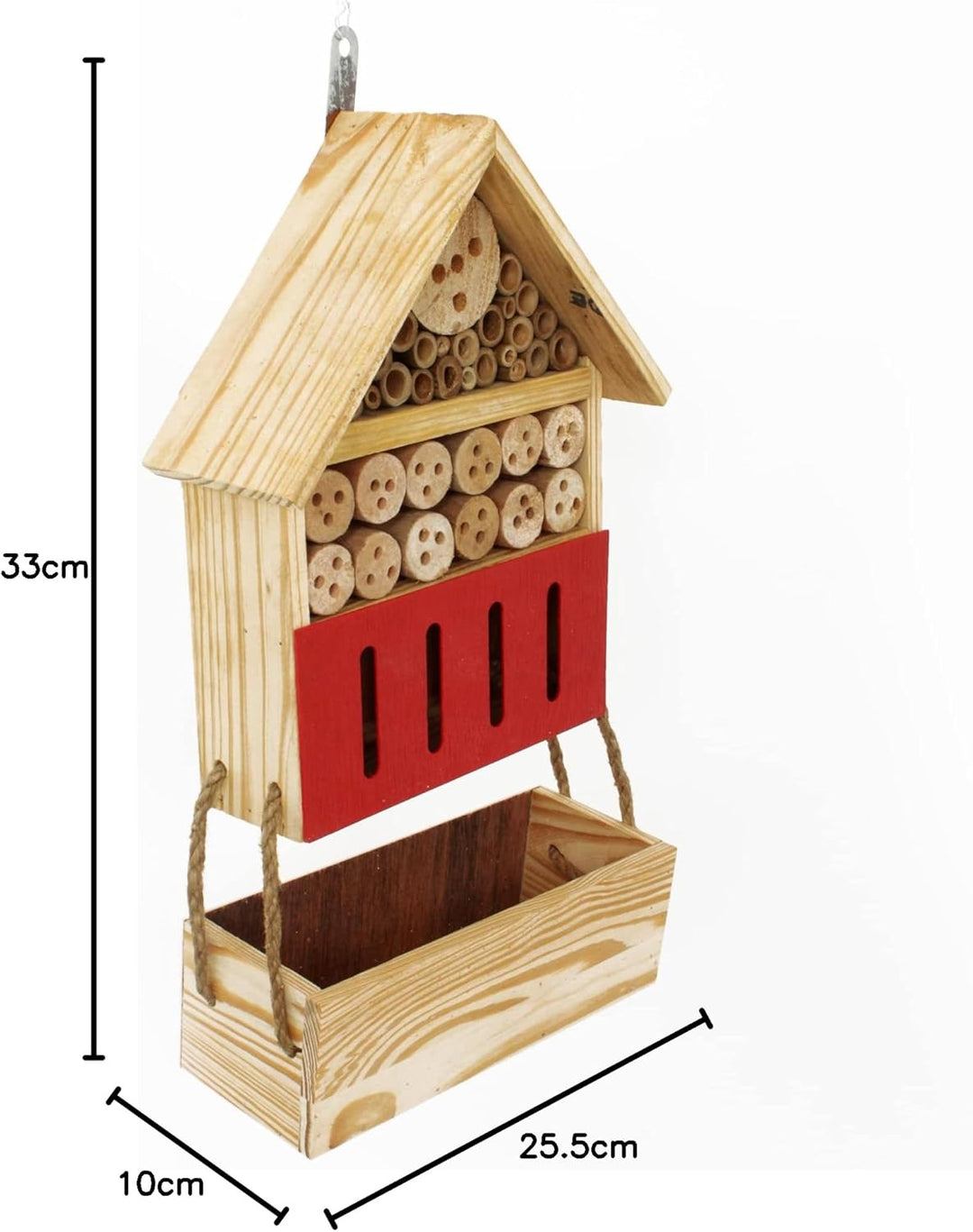 Insektenhotel mit Blumenkasten und Pflanzensamen - Entdeckungs- und Naturset - 170031 - Holz - Garte