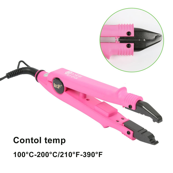 HAUSPROFI Profi Wärmezange Haar Extensions Iron für Haarverlängerung (Rosa), Rosa