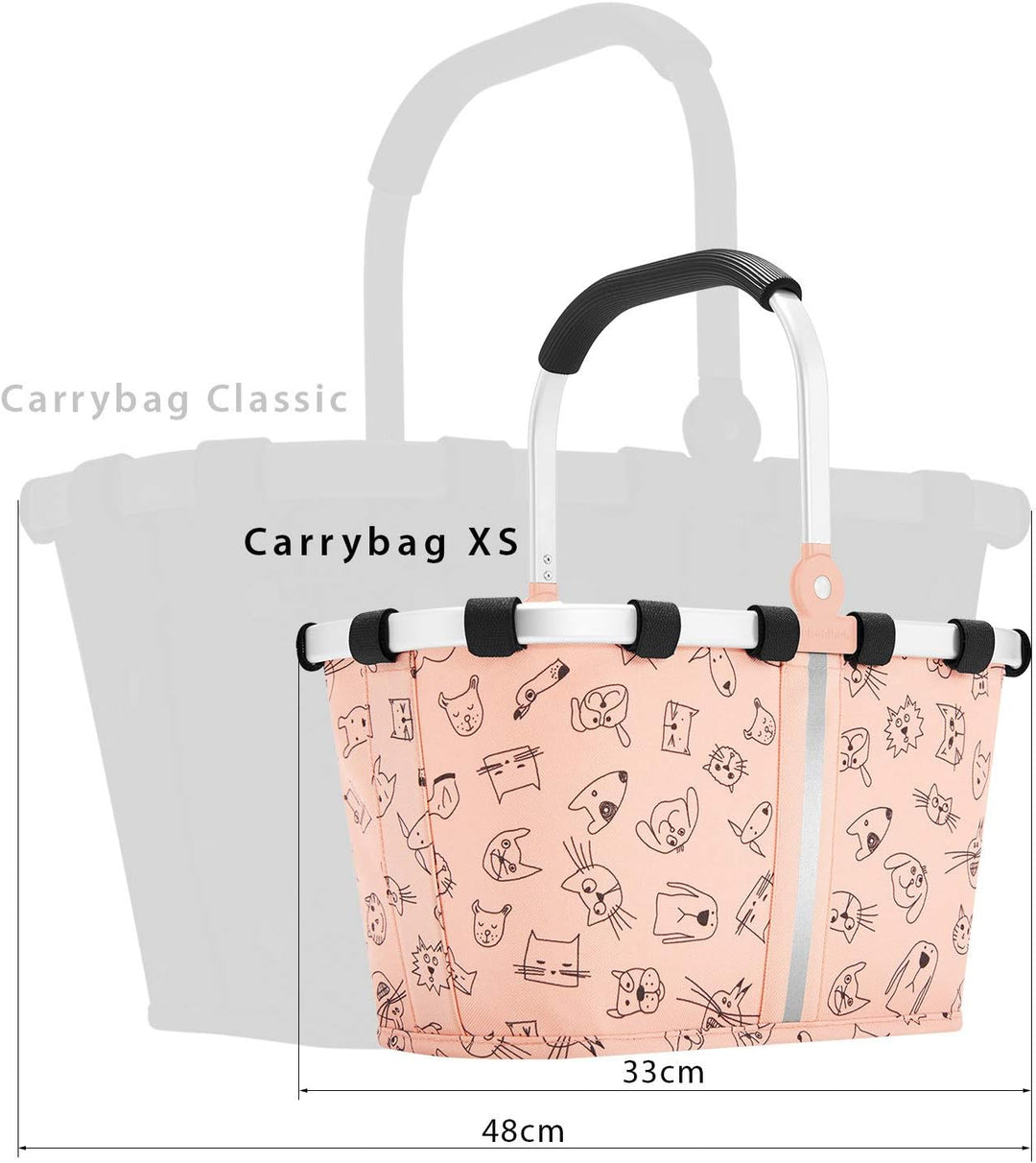reisenthel carrybag XS kids Einkaufskorb 33,5 x 18 x 19,5 cm / 5 l / cats and dogs