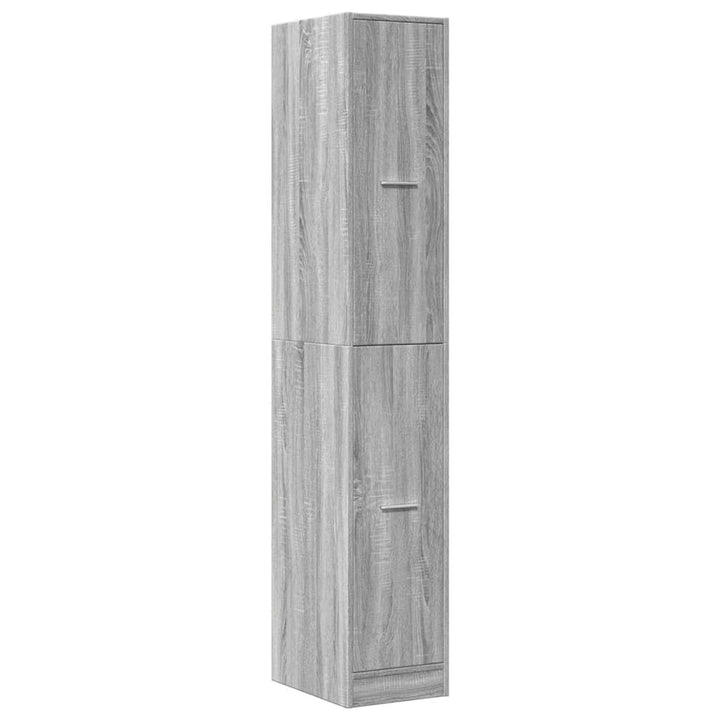 vidaXL Apothekenschrank, grau, 30 x 41 x 174,5 cm, Spanplatte, Apothekenschrank, Apothekenmöbel, Sch