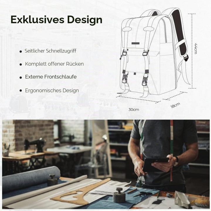 K&amp;F CONCEPT Kamerarucksäcke 20L, Grosse Camera Backpack 15,6 Zoll Laptopfach, Spritzwassergeschutzt