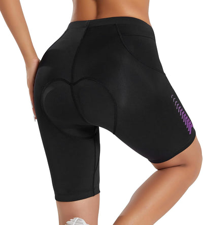 Santic Fahrradhose Damen Gepolstert Kurz Radlerhose Damen Radhose Damen mit Sitzpolster Radsportshor
