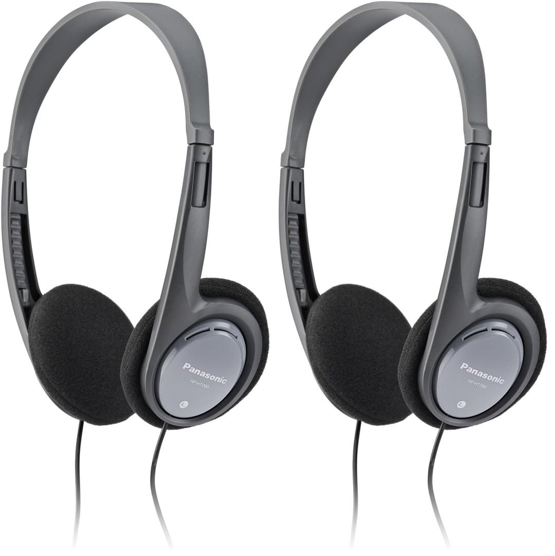 Panasonic RP-HT090 Kabelgebundene Stereo-Kopfhörer, Leicht für hervorragenden Komfort, 5 m Kabel für
