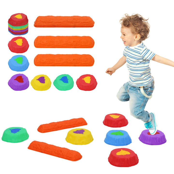 Balanciersteine für Kinder Trittstein Balance Boards, Balancierbalken Kinder, Stapelsteine Balancier