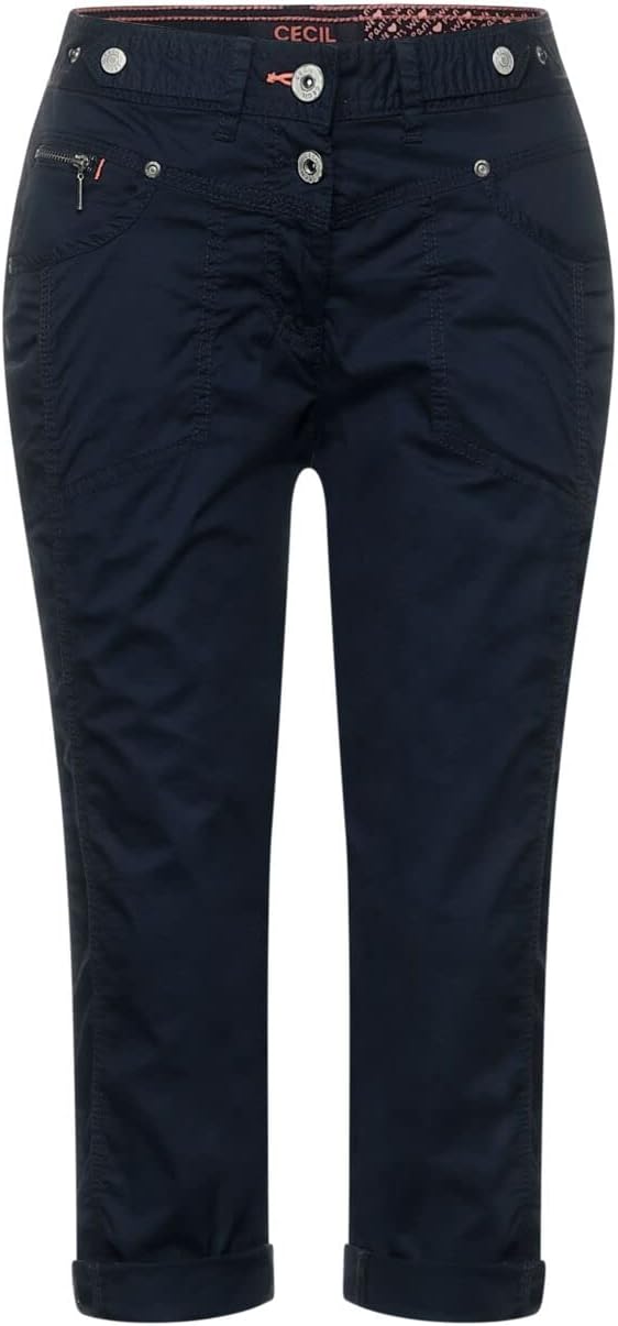 Cecil Damen 3/4 Sommerhose Casual 28W / 22L Deep Blue (Blau), 28W / 22L Deep Blue (Blau)