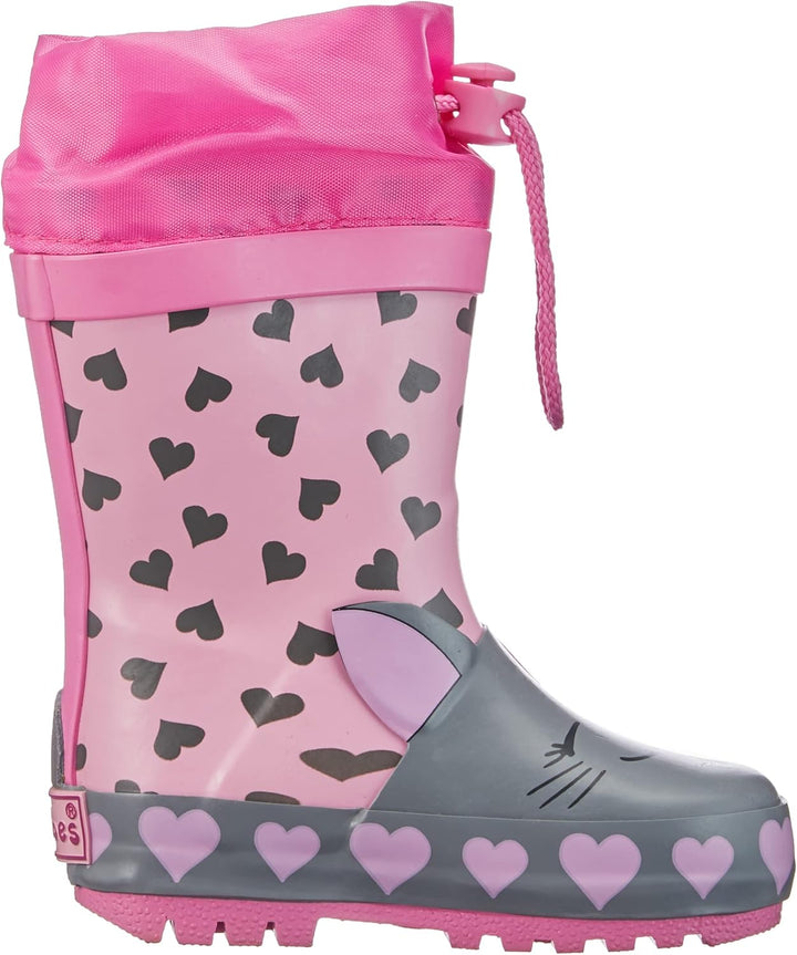 Playshoes Unisex Kinder Gummistiefel ZugbandRegenstiefel 20 EU Rosa, 20 EU Rosa