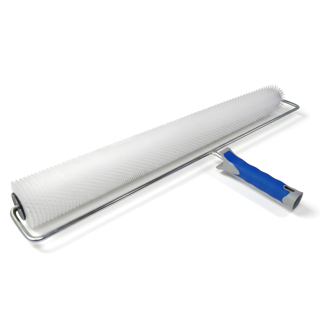 DEWEPRO Stachelwalze 70cm - Stachellänge 17mm - Stabiler Metallbügel und 2-K-Handgriff mit Stielaufn