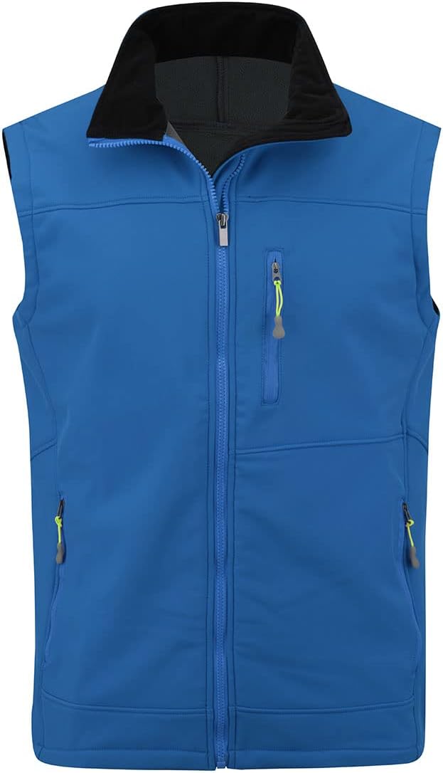 YOUTHUP Weste Herren Softshellweste Outdoor Leichte Winddichte Fleece Herrenweste Ärmellose Jacke Bl