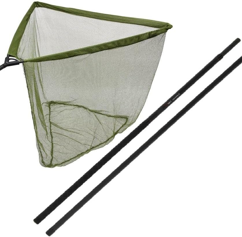 Karpfen Grossfisch Kescher Carbon mit Kescherstab 2 TLG. komplett 1,80m 107x107cm