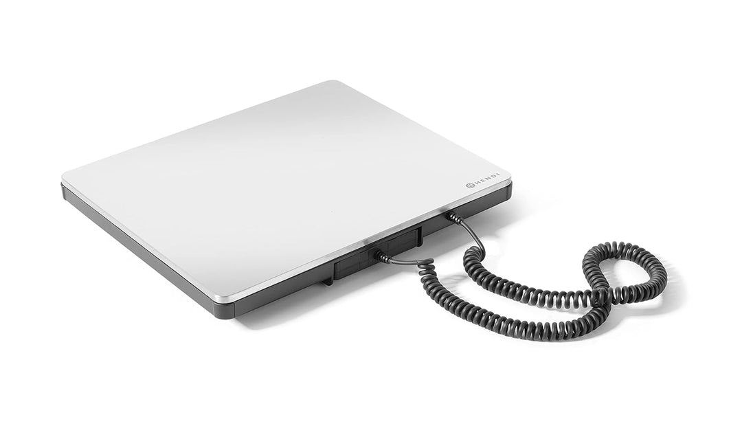 HENDI Digitale Küchenwaage, Grossküchenwaage, für maximal 200kg, Präzision auf bis zu 50gr, Anzeige