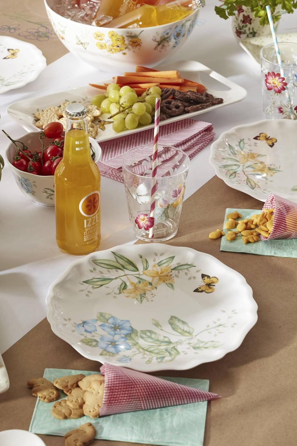 Lenox Butterfly Meadow Hors d'Oeuvres Tablett, Melamin, 1 Stück Serviertablett, Serviertablett
