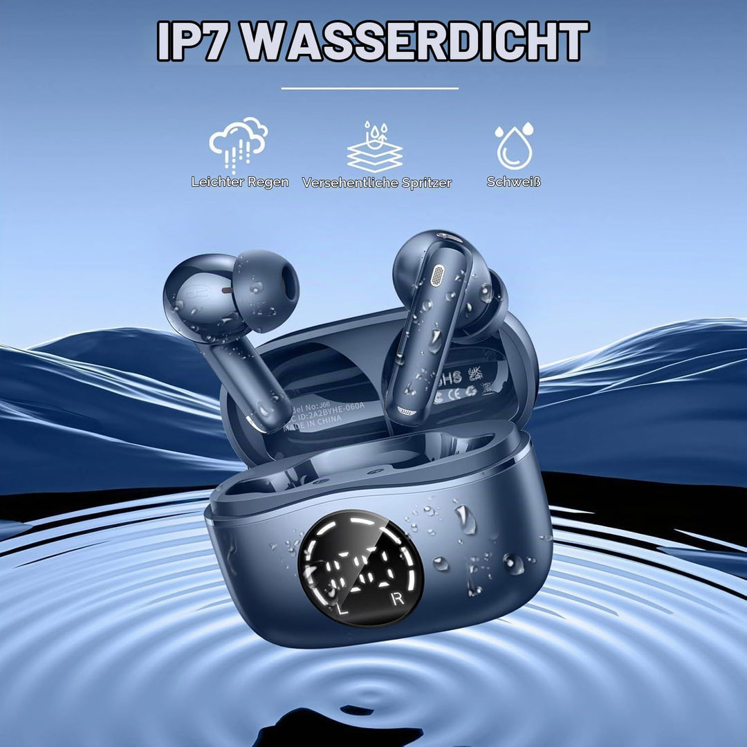 Bluetooth 5.4 Kopfhörer, 2026 Kopfhörer Kabellos Bluetooth 5.4, 50Std Tiefer Bass HiFi-Stereo, 4 ENC