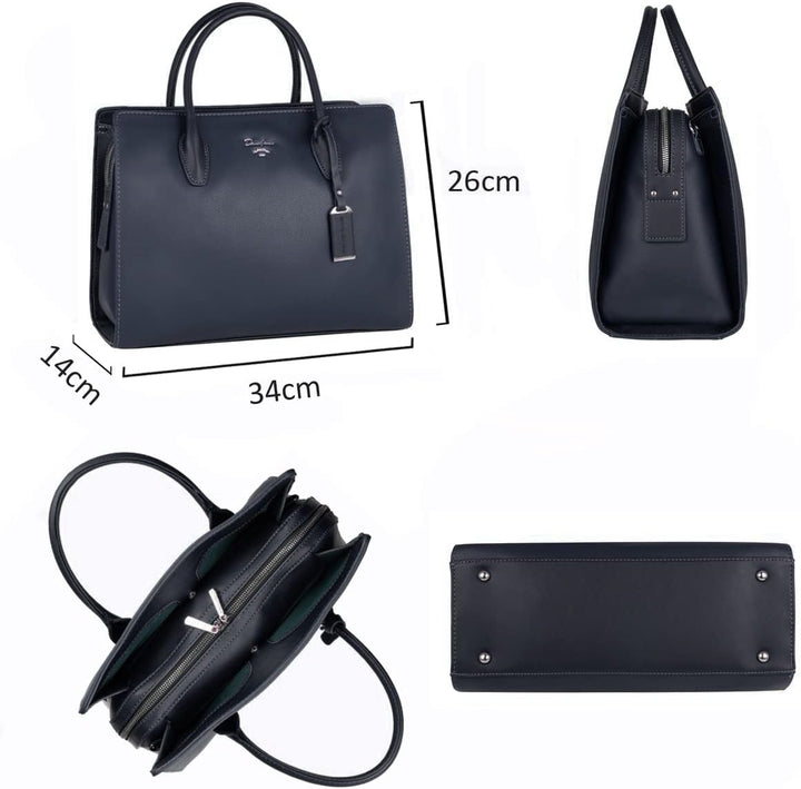 David Jones - Damen Grosse Handtasche Henkeltasche - Tote Shopper PU Leder - Schultertasche Viele Fä