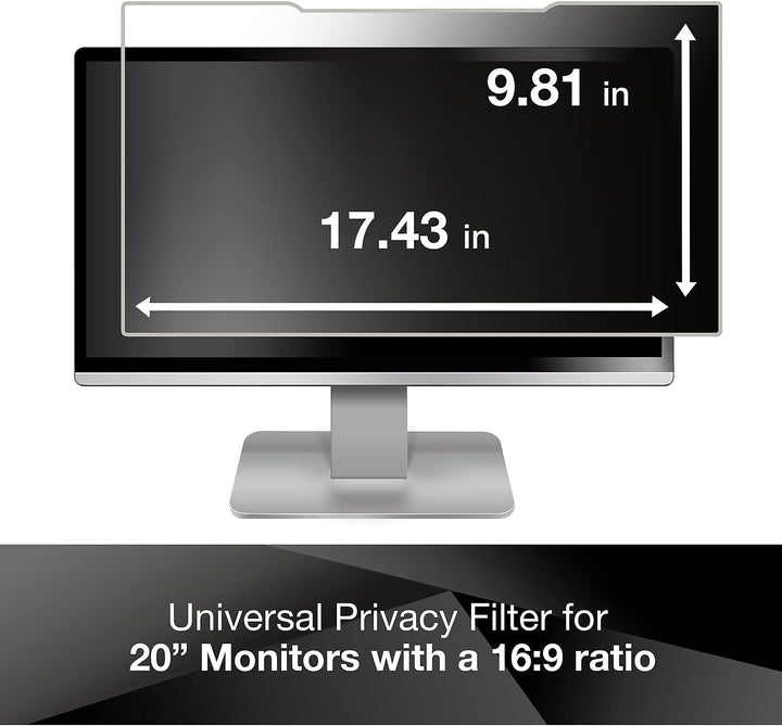 3M PF20.0W9 Blickschutzfilter Standard für Desktops 50,8 cm Weit (entspricht 20,0" Weit) 16:9 50,8 c