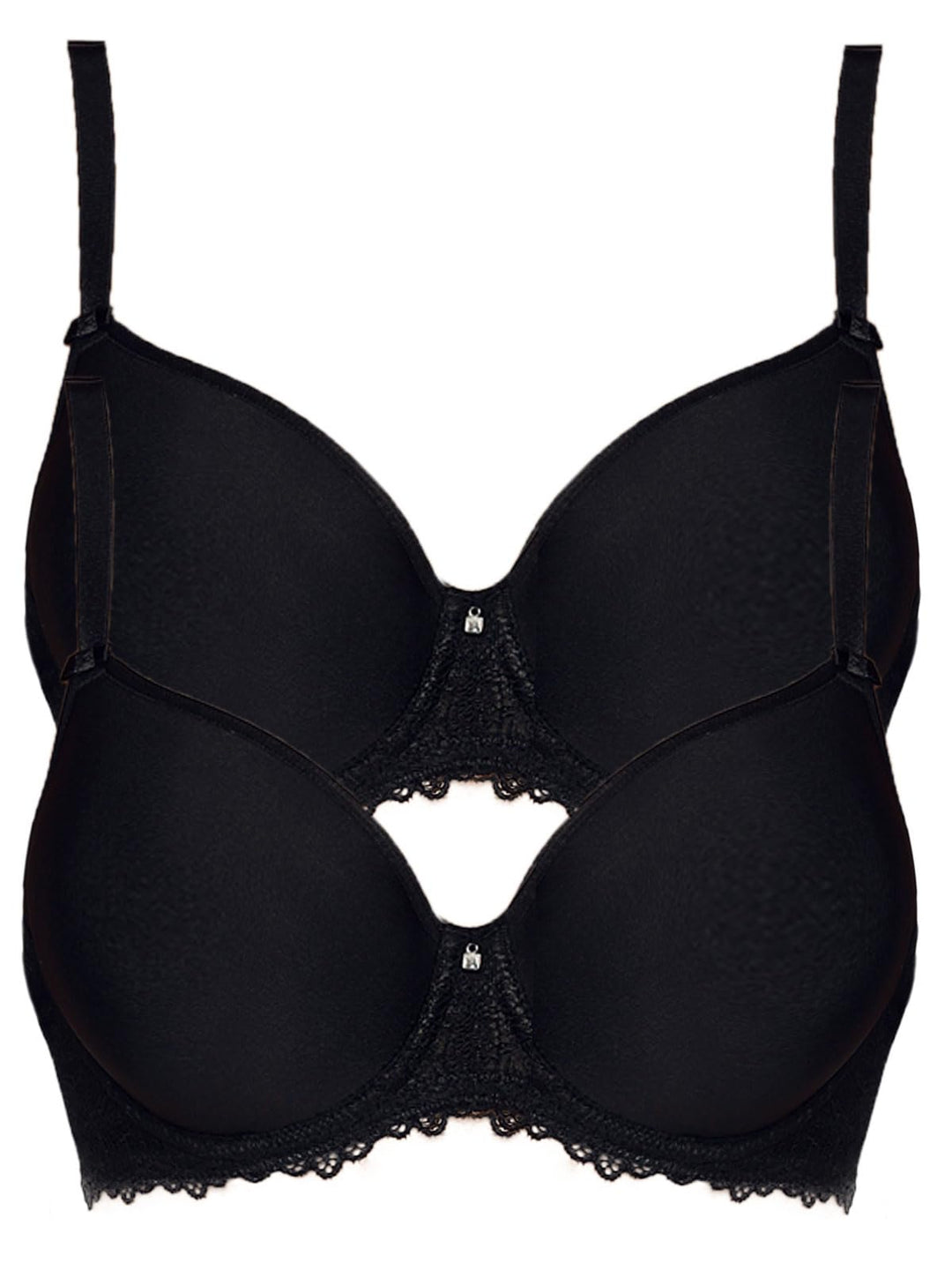 VIANIA! 2er Pack Spacer Bügel BH Leni 204461 95F Schwarz, 95F Schwarz