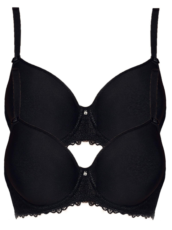 VIANIA! 2er Pack Spacer Bügel BH Leni 204461 95F Schwarz, 95F Schwarz