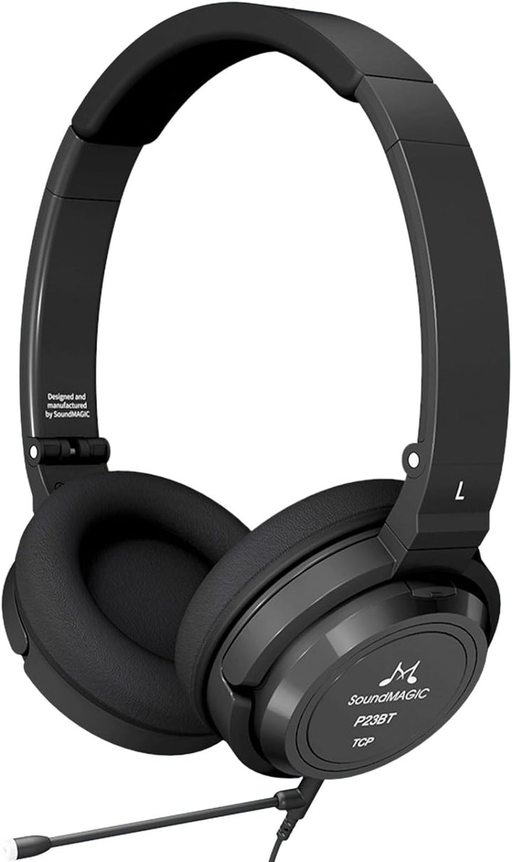 SoundMAGIC P23BT Handy On-Ear Bluetooth Headphones, CVC Noise Cancelling Microphone HiFi Sound Stabl