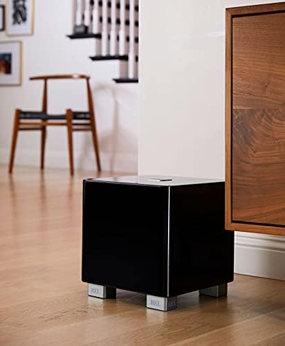 REL Acoustics T/5x Subwoofer, 20.3 cm Down-Firing Driver, Arrow Wireless Port, High Gloss Black