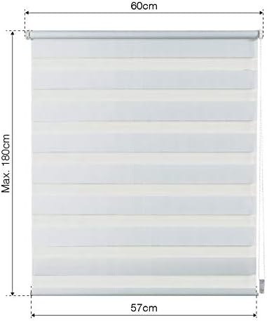 STORESDECO Doppelrollo Klemmfix ohne Bohren. Klemmrollo Einfache Montage, Zebra Rollo lichtdurchläss
