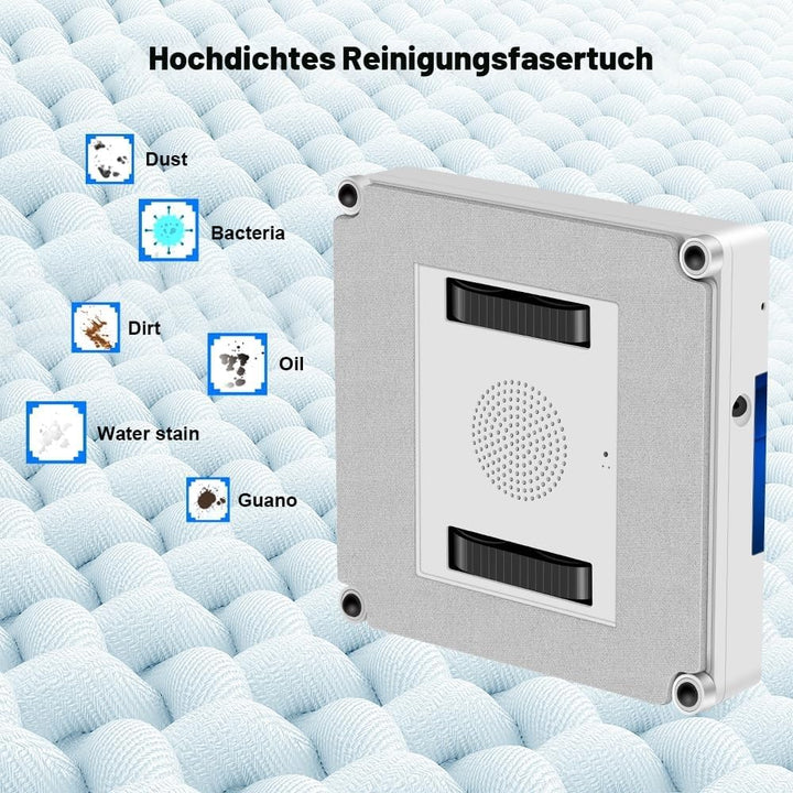 LIECTROUX Fensterwischroboter YW509, Doppelter Wasserspray, Lasersensor, Fallschutz, Kompatibel mit