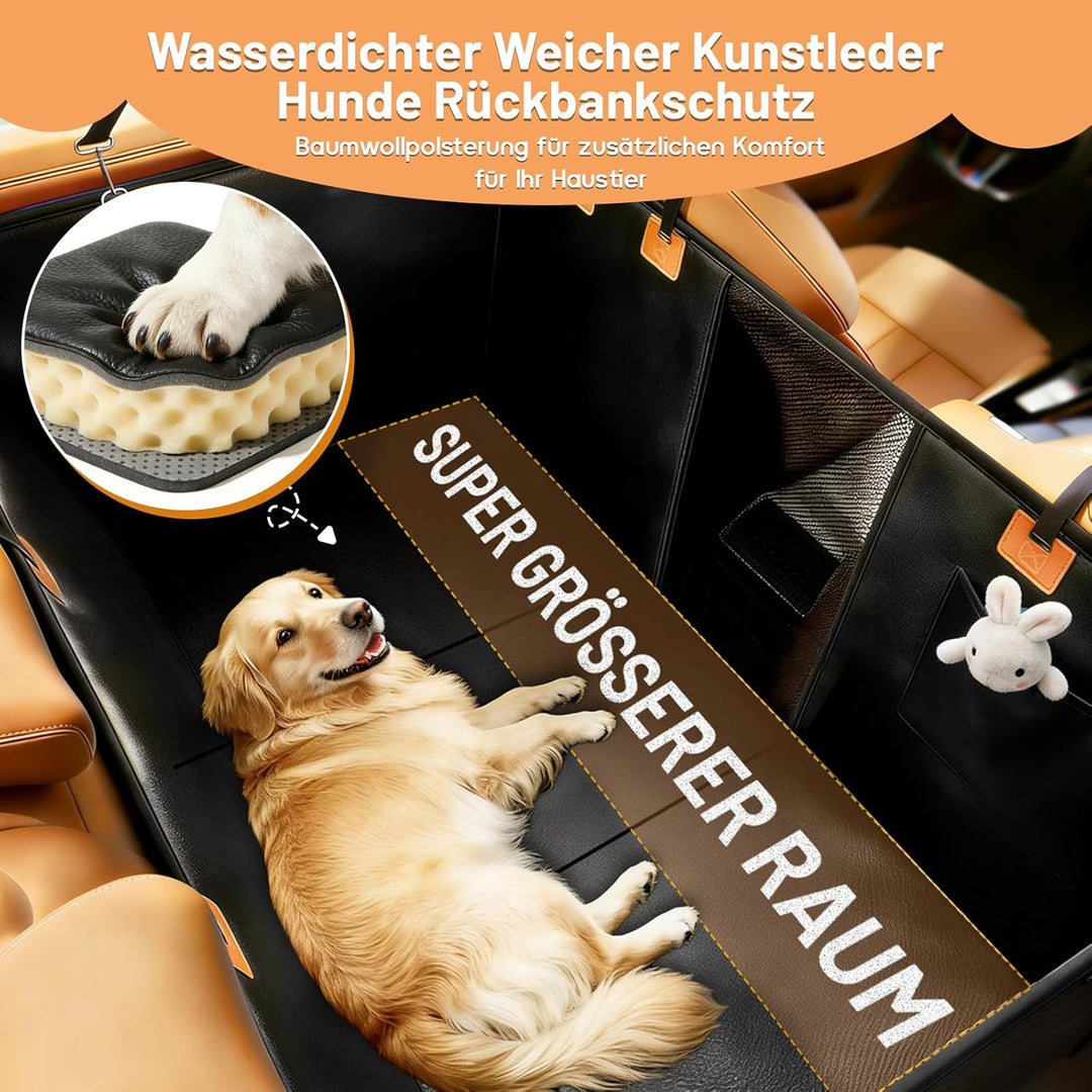 Hundedecke Auto Rückbank Hundesitzbezug Mit Harter Unterseite, Hundesitz Rückbank Verbreitert, Mit P