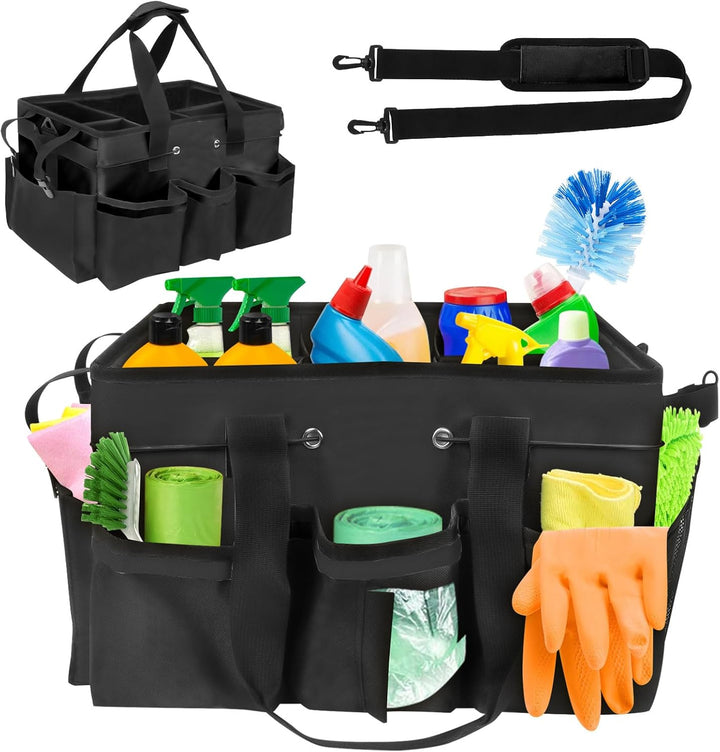 Reinigungs Tasche, 40*23.5*27.5 cm Reinigungscaddy Tragbar mit Griff Reinigungs Caddy Organisator, P
