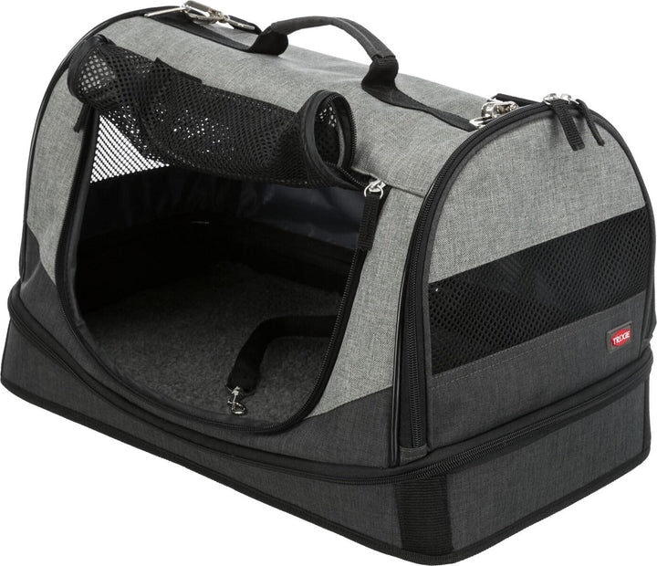 Trixie 28940 Tasche Holly, 30 × 30 × 50 cm, schwarz/grau 50 x 30 x 30 cm, L 50 x B 30 x H 30 cm