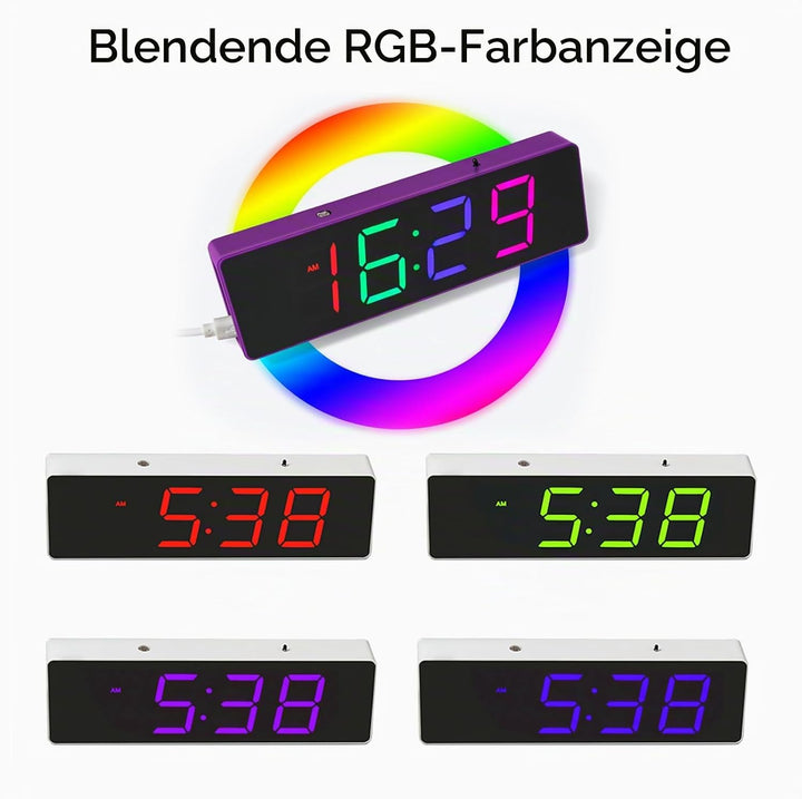 EIELE Digitaluhr Lötübungsset Vergrösserte Farb-LED-Anzeige Temperaturmessung Automatische Helligkei