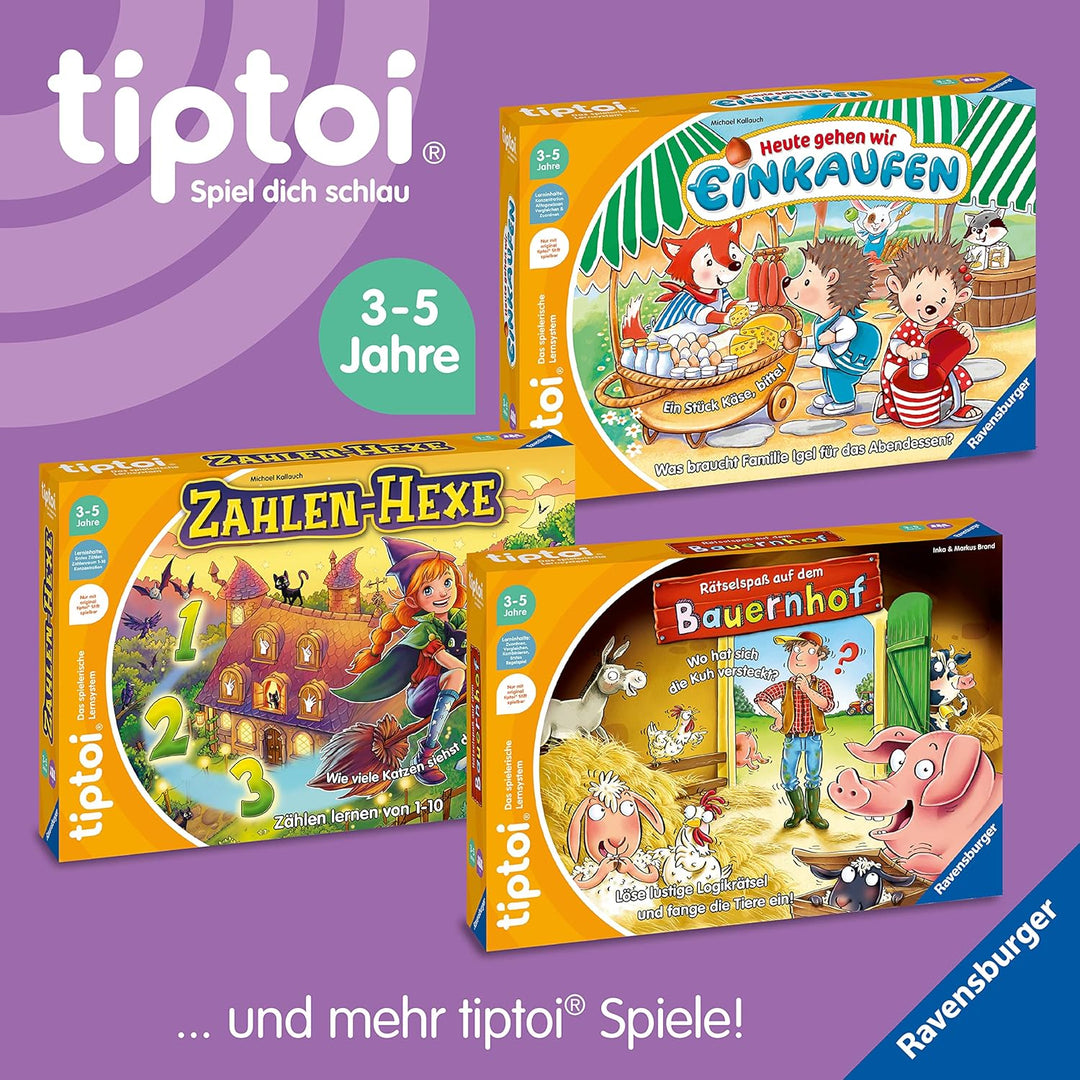 Ravensburger tiptoi Spiel 00125 Rätselspass auf dem Bauernhof - Lernspiel ab 3 Jahren, lehrreiches L