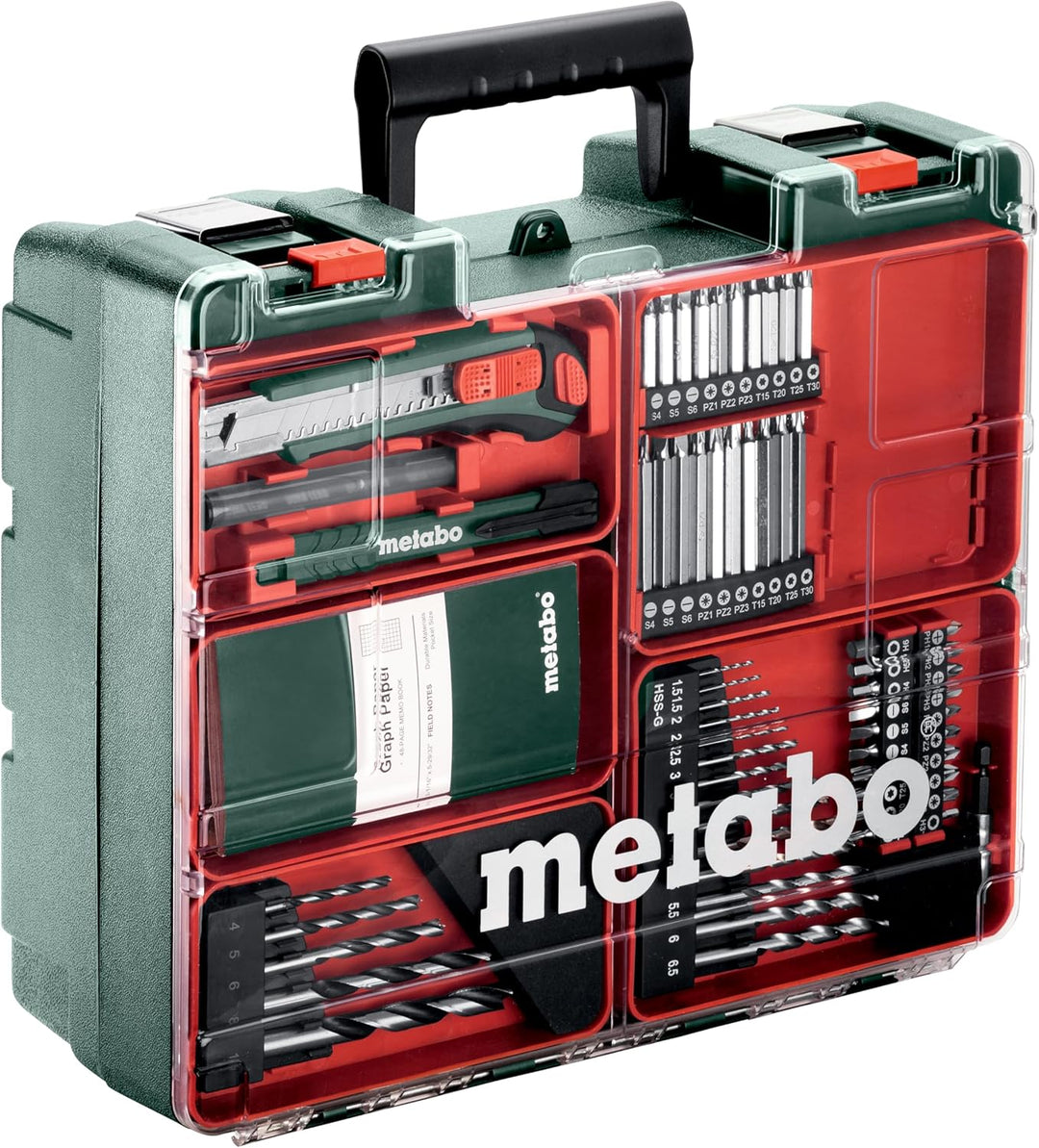 Metabo Akku-Bohrschrauber PowerMaxx BS Basic Set – 600080880 – 12 V – Mobile Werkstatt mit kompaktem