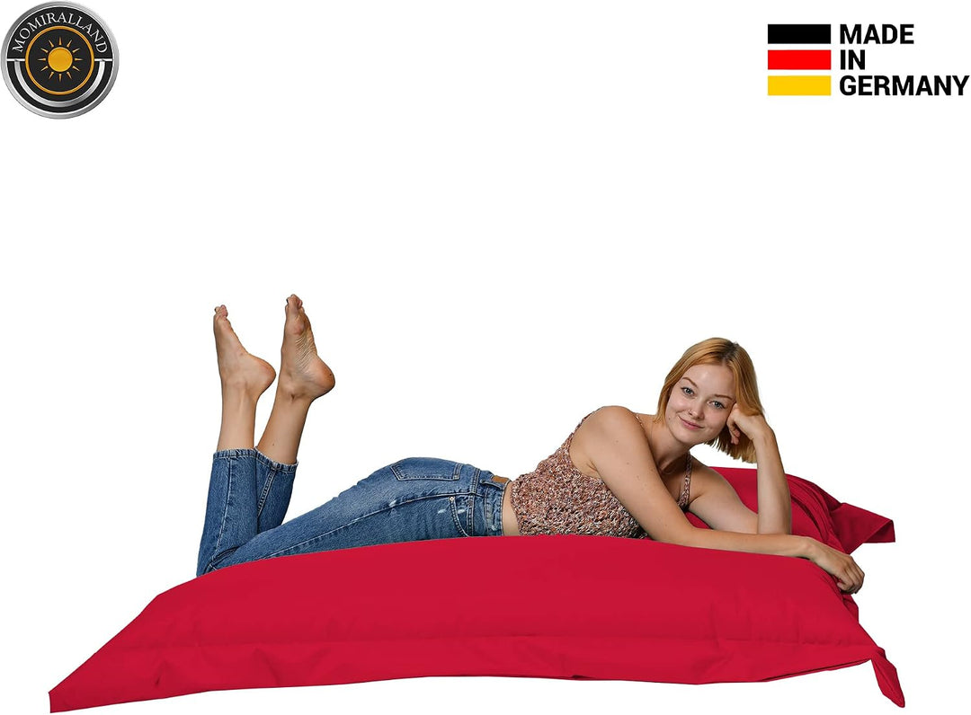 Momiralland Rechteckig Sitzsack - Indoor &amp; Outdoor - 2 in 1 Funktion - für Relax- Momente – Riesen S